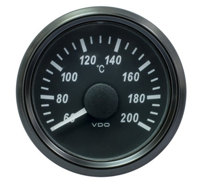 VDO SingleViu Cylinder Temperature Gauge 200 C